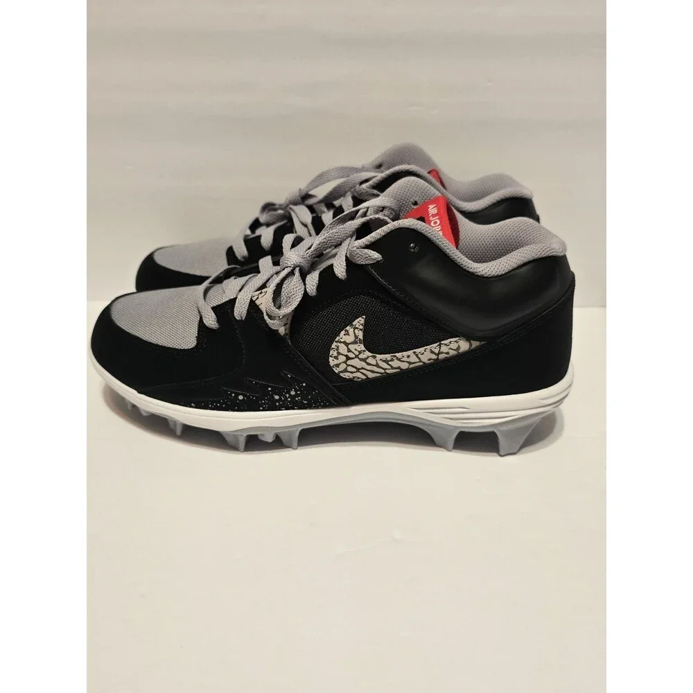Nike Air Jordan Stadium 90 Low TD Men's Size 10 Football Cleat Black Cement